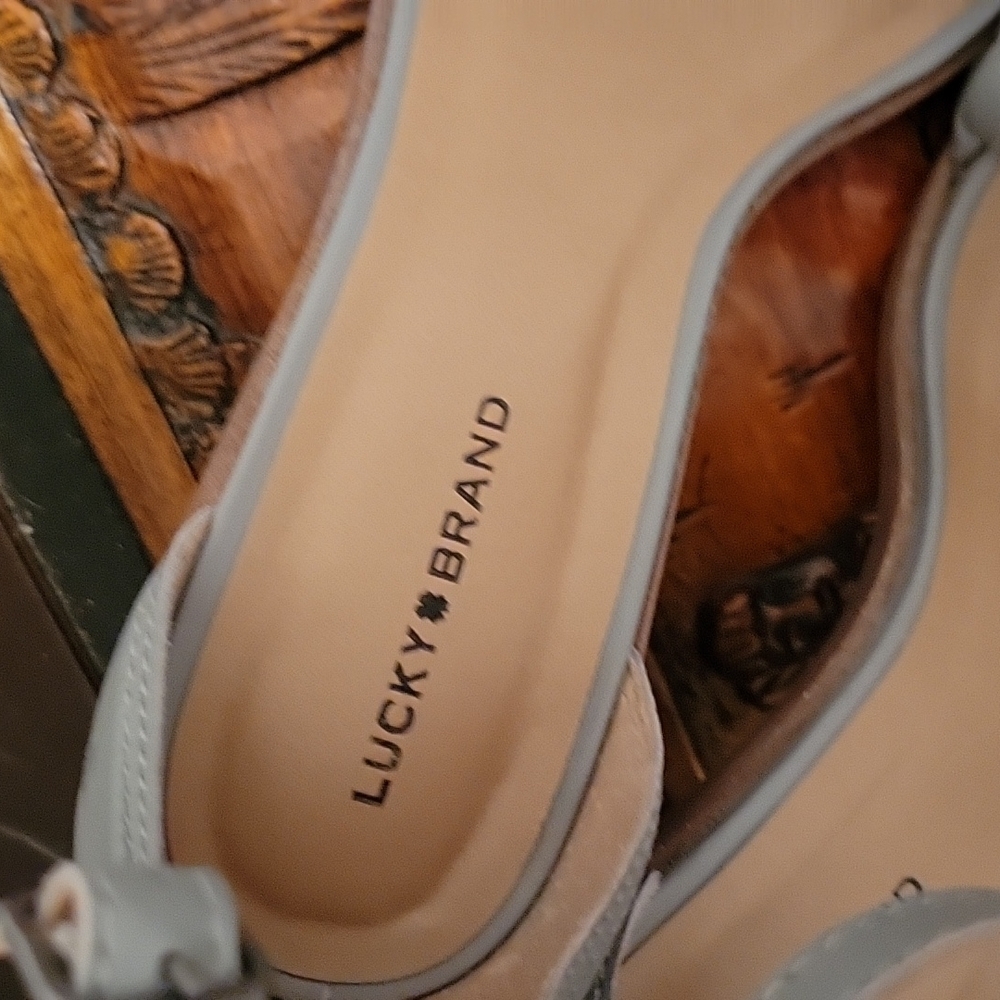 Lucky Brand | Braided Block Heel Sandal Adjustable Strap‎ NWOT 8.5 Boho Girly - Picture 3 of 5